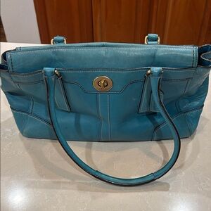 Coach Hamptons Medium Carryall Tote Leather Women's Bag